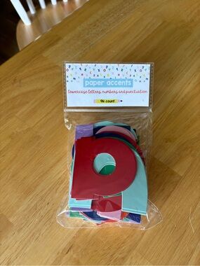 Target - lowercase letters, numbers and punctuation in multi colors